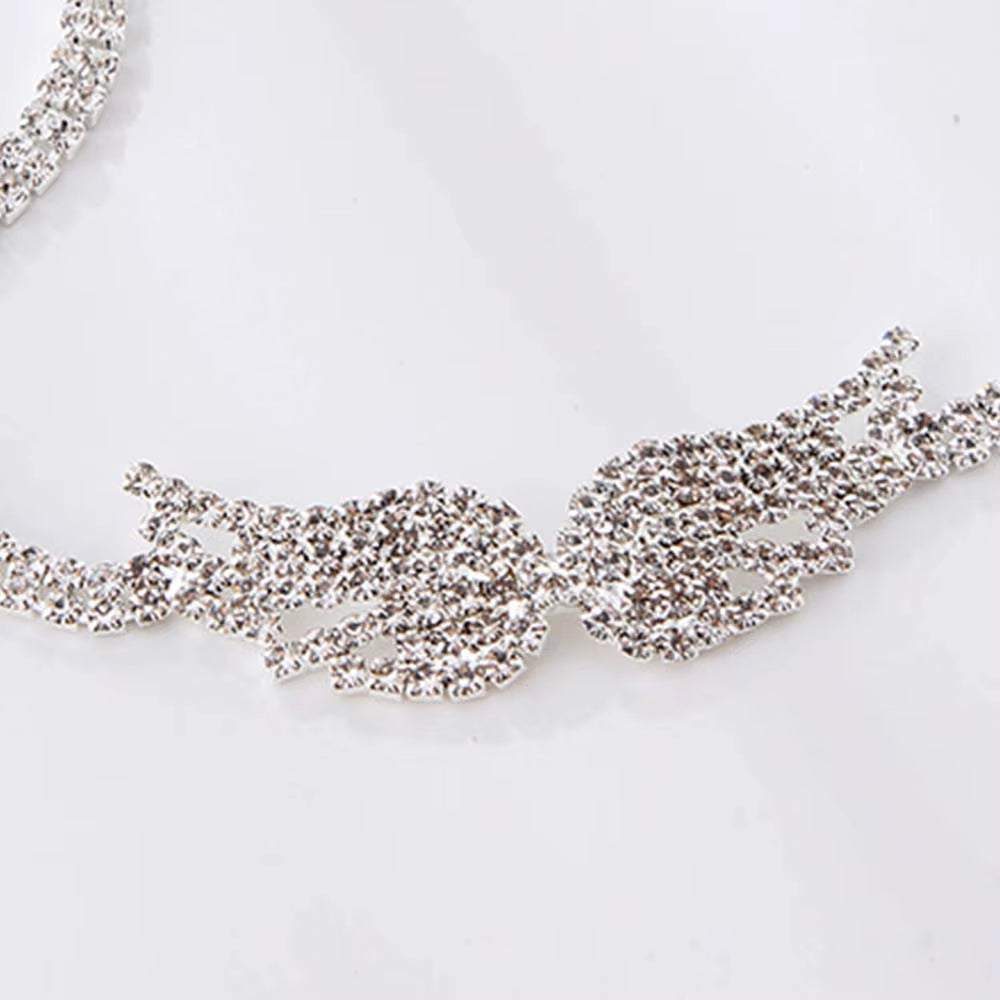 Celestia Angel Wings Rhinestone Anklet
