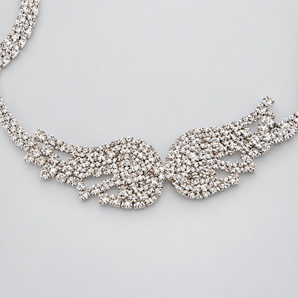 Celestia Angel Wings Rhinestone Anklet