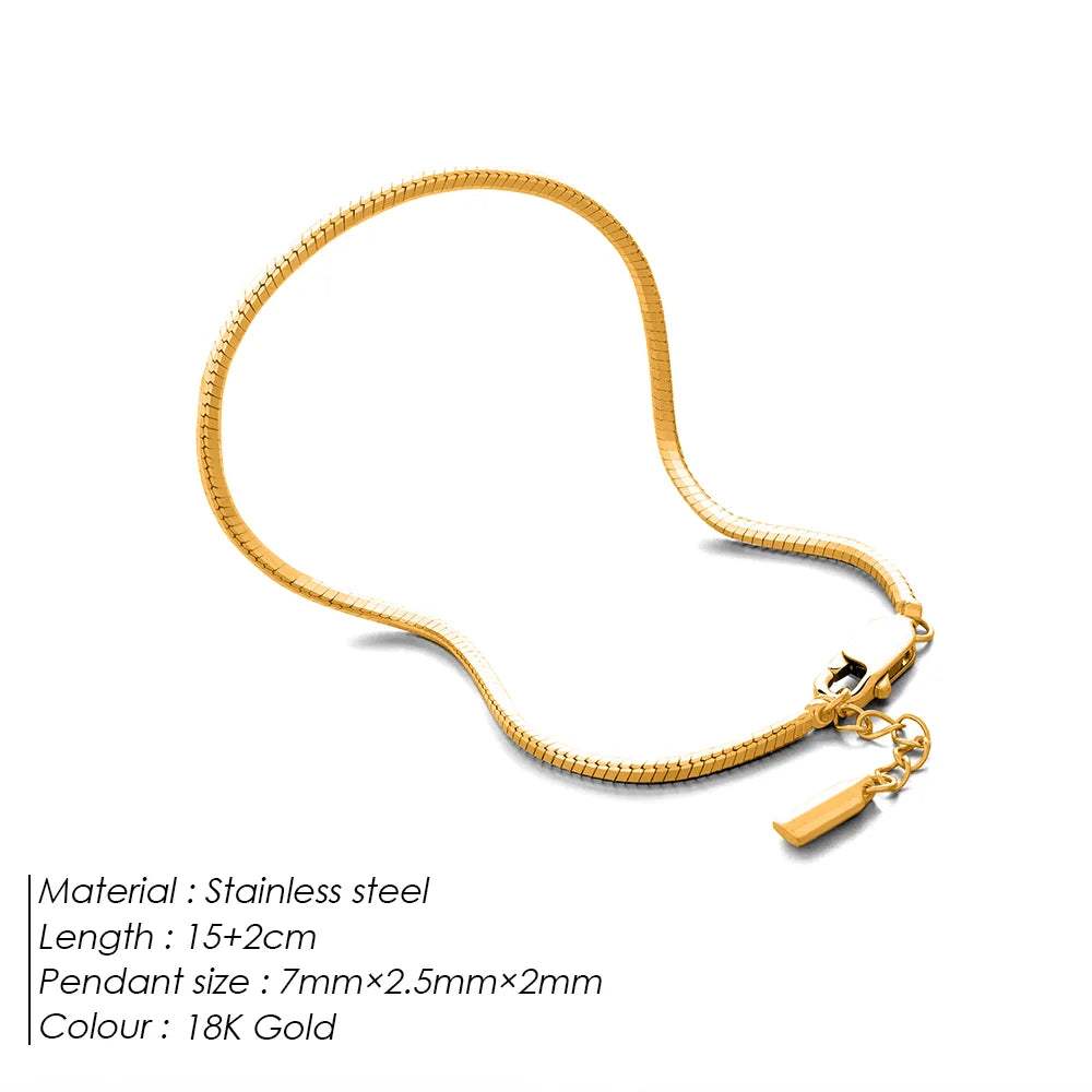 Emanco Gold Snake Chain Bracelet for men in polished gold stainless steel
