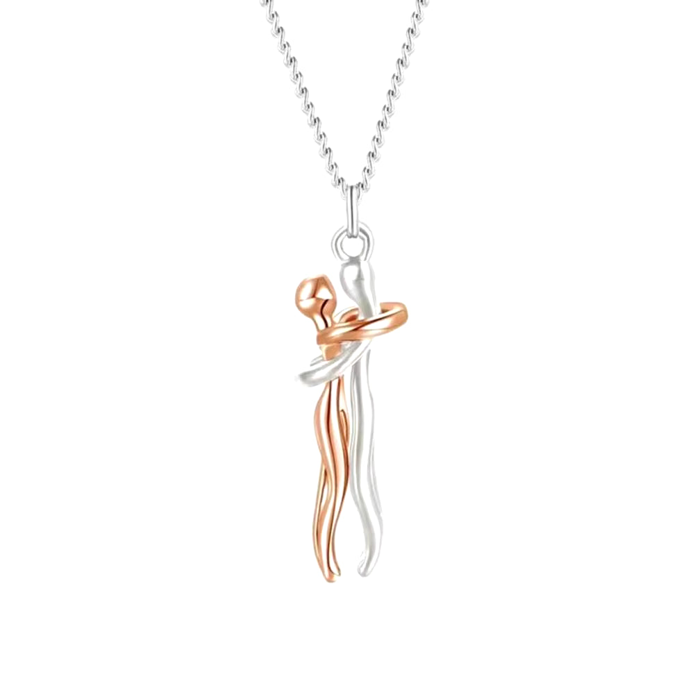 Embrace Forever Hugging Couple Necklace
