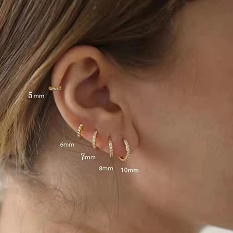 Lumière Mini Crystal Hoops Sleek Shine in a Subtle Spark