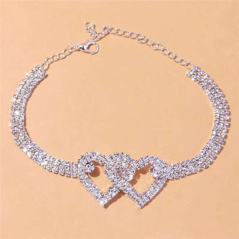 LumiGleam Silver Zirconia Anklet