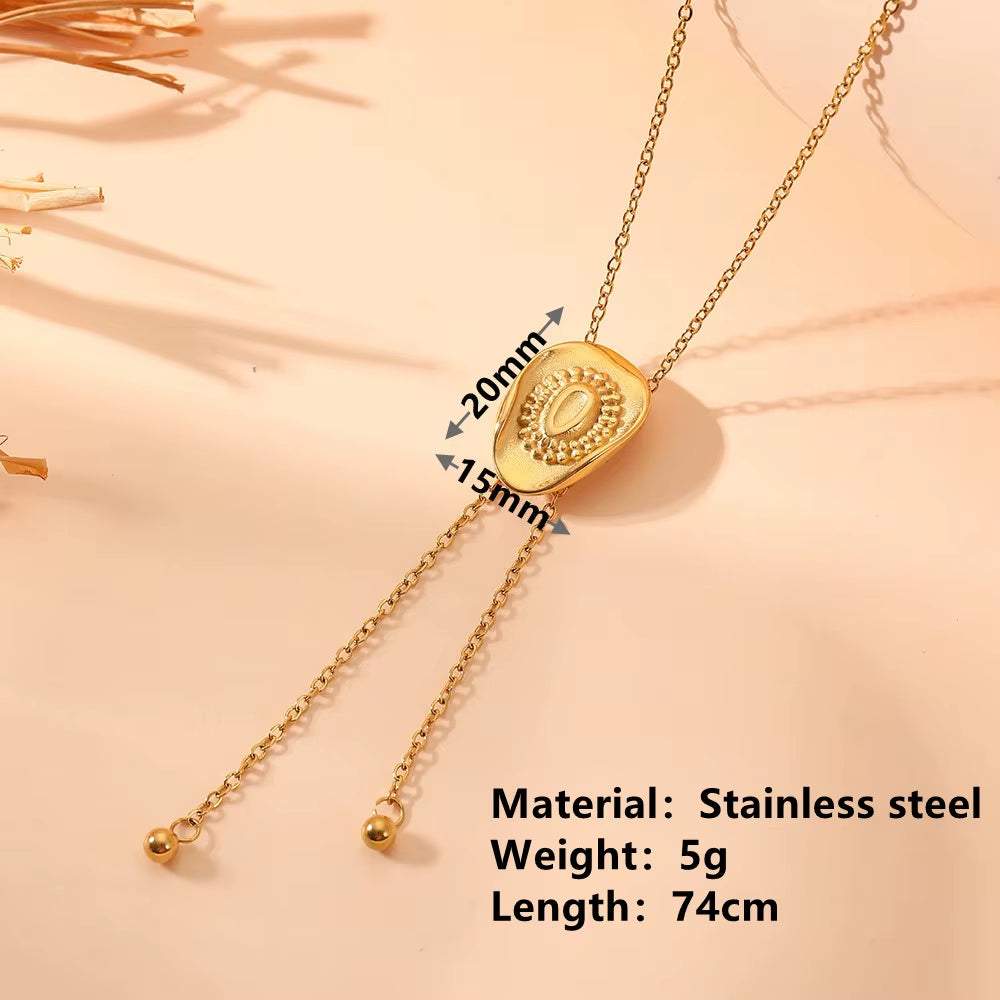 Elegant long tassel necklace with flowing tassels for women, perfect boho statement jewelry