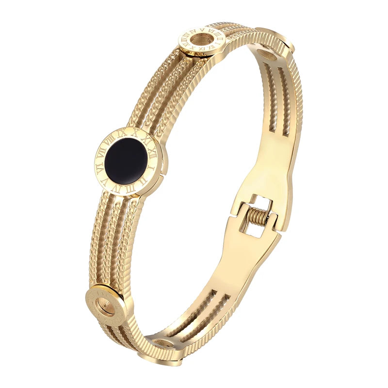 Timeless Edge Roman Gear Bangle