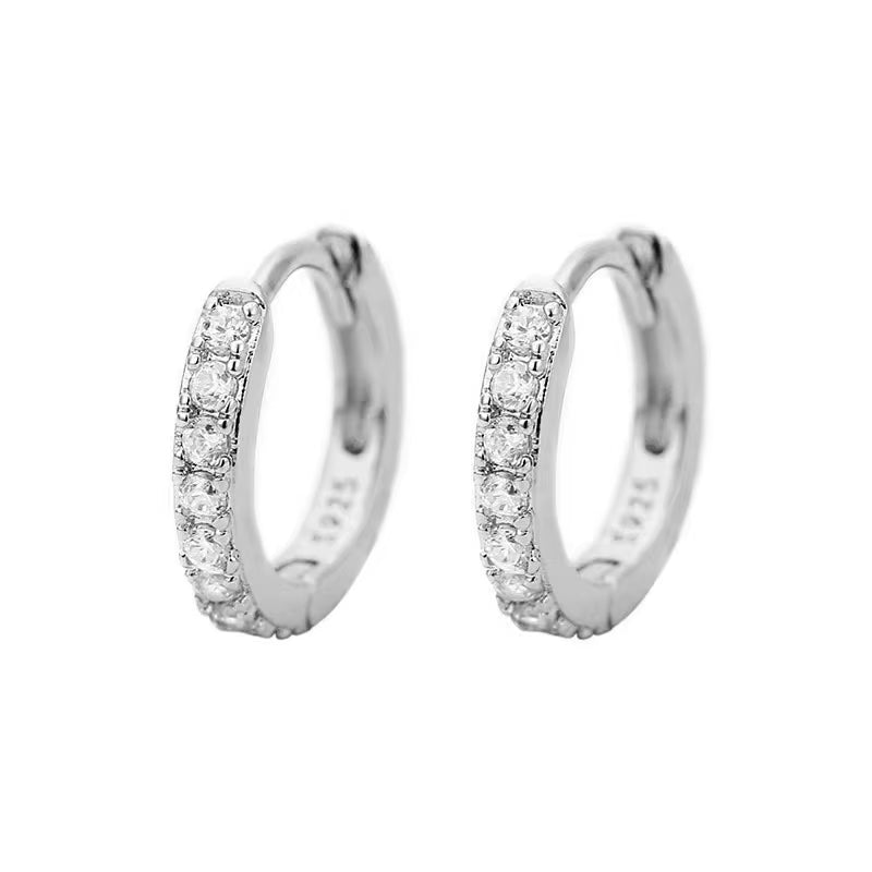 Lumière Mini Crystal Hoops Sleek Shine in a Subtle Spark