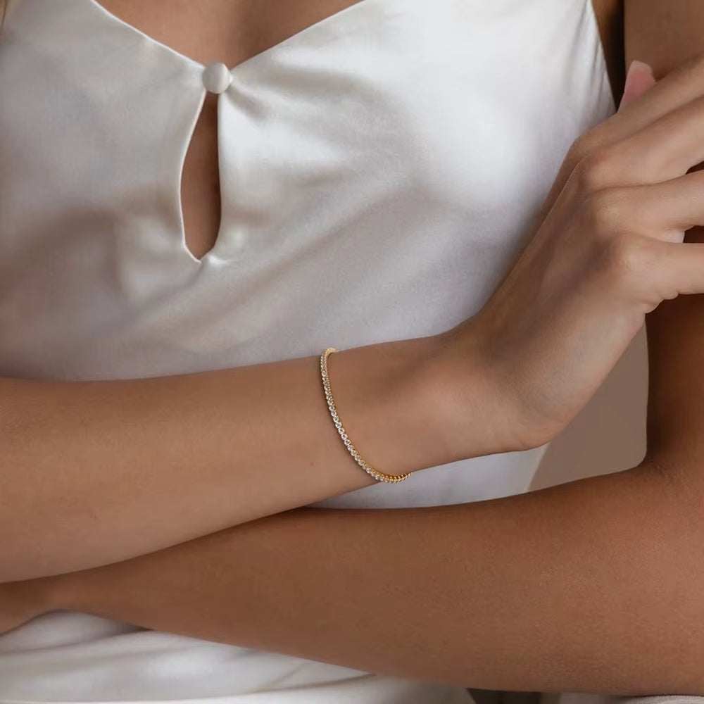 EmpressGleam™ Zirconia Tennis Bracelet – Timeless Sparkle, Effortless Sophistication