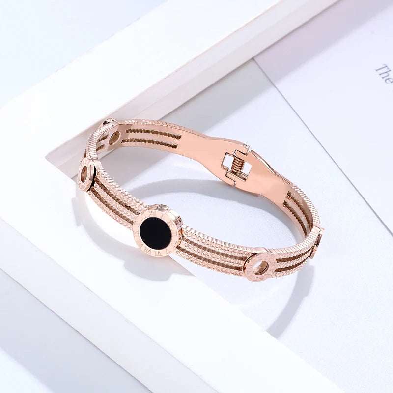 Timeless Edge Roman Gear Bangle