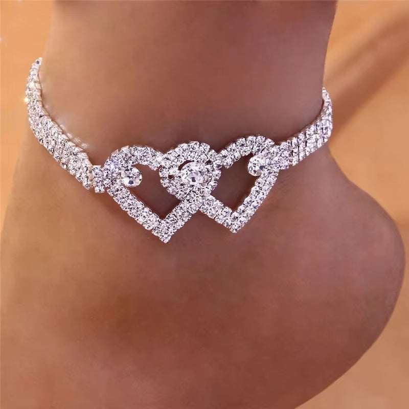 LumiGleam Silver Zirconia Anklet