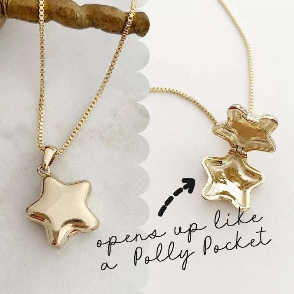 Celestial Star Locket Necklace