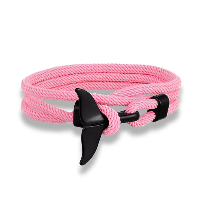 TideBond Ocean-Inspired Whale Tail & Anchor Bracelet