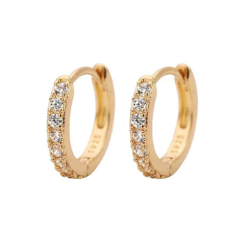 Lumière Mini Crystal Hoops Sleek Shine in a Subtle Spark
