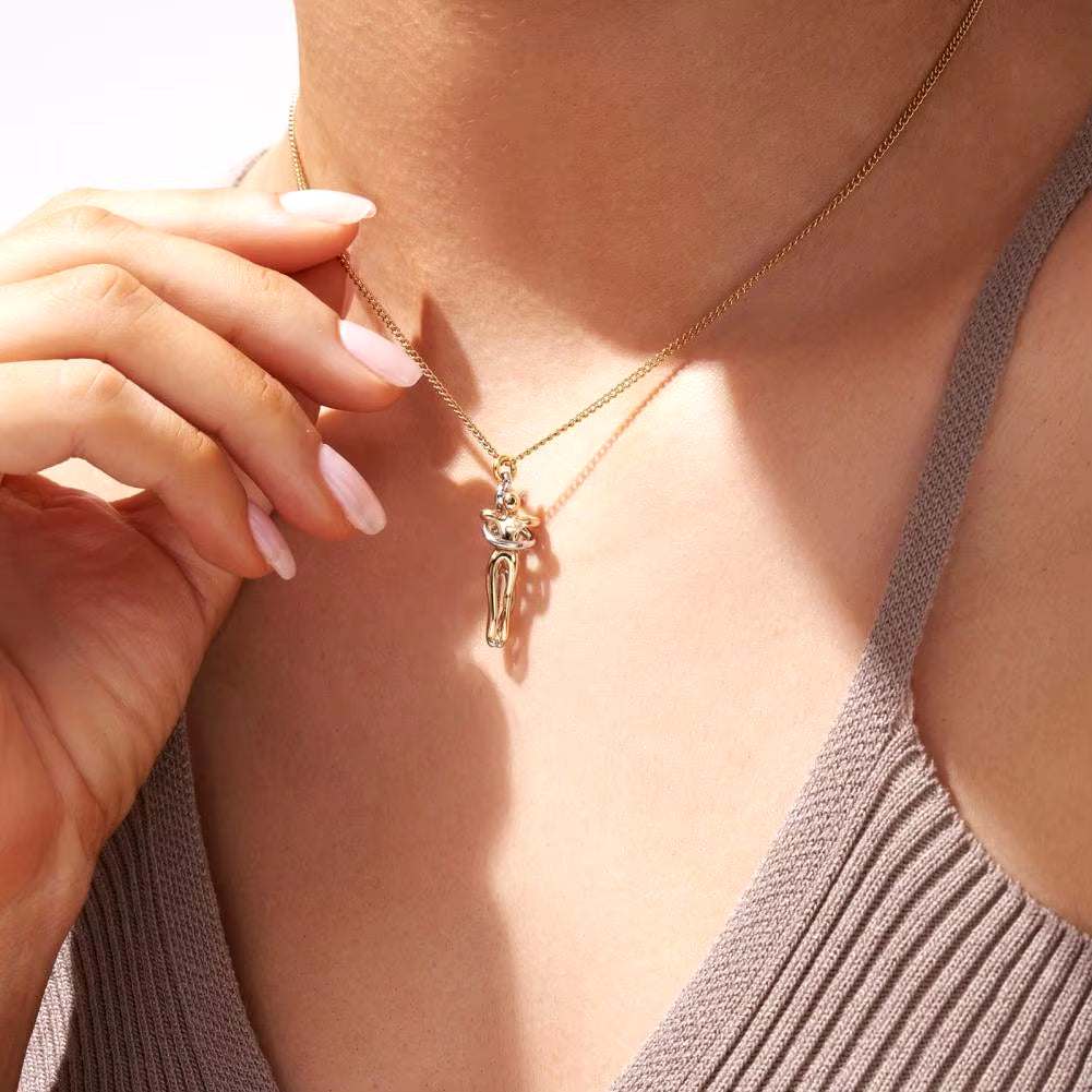 Embrace Forever Hugging Couple Necklace