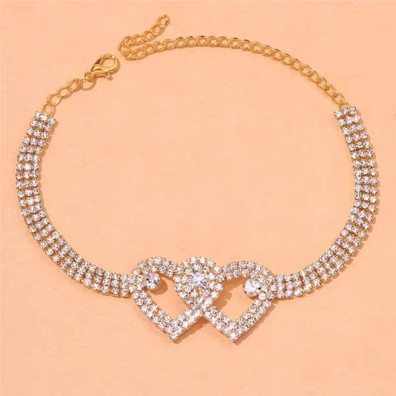 LumiGleam Silver Zirconia Anklet