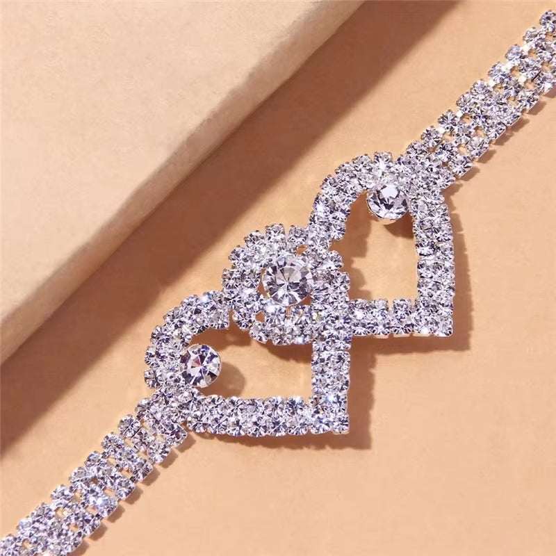 LumiGleam Silver Zirconia Anklet