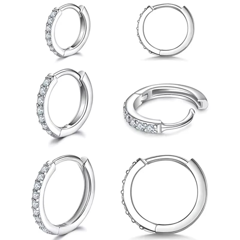 Lumière Mini Crystal Hoops Sleek Shine in a Subtle Spark
