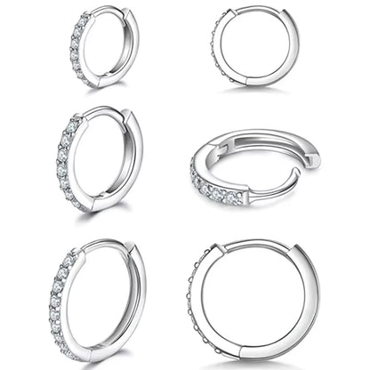 Lumière Mini Crystal Hoops Sleek Shine in a Subtle Spark