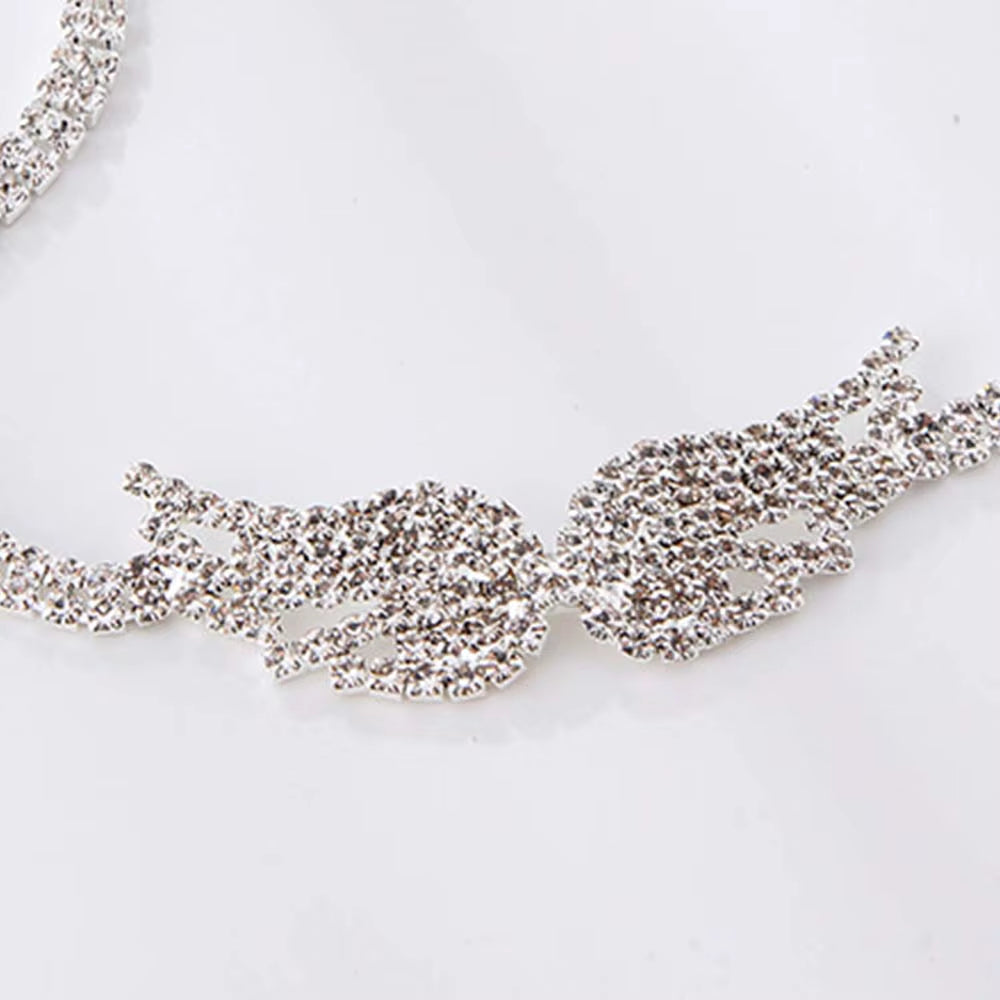 Celestia Angel Wings Rhinestone Anklet
