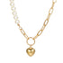Necklace heart-shaped pearl collarbone necklace women&