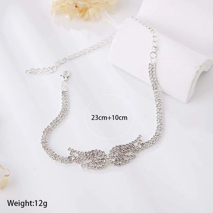 Celestia Angel Wings Rhinestone Anklet