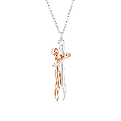 Embrace Forever Hugging Couple Necklace
