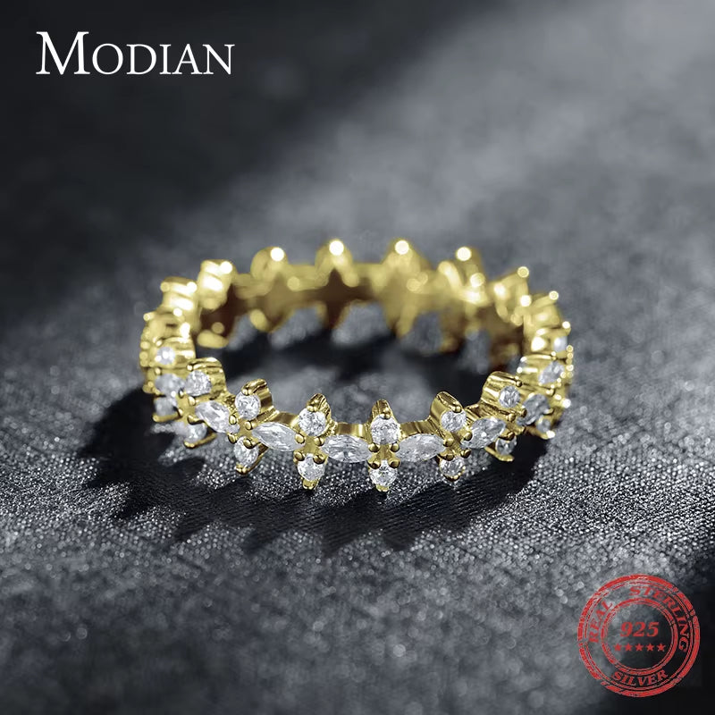 EternaGlow™ 925 Sterling Silver Rhombus CZ Stackable Rings – Sparkle, Stack, Shine