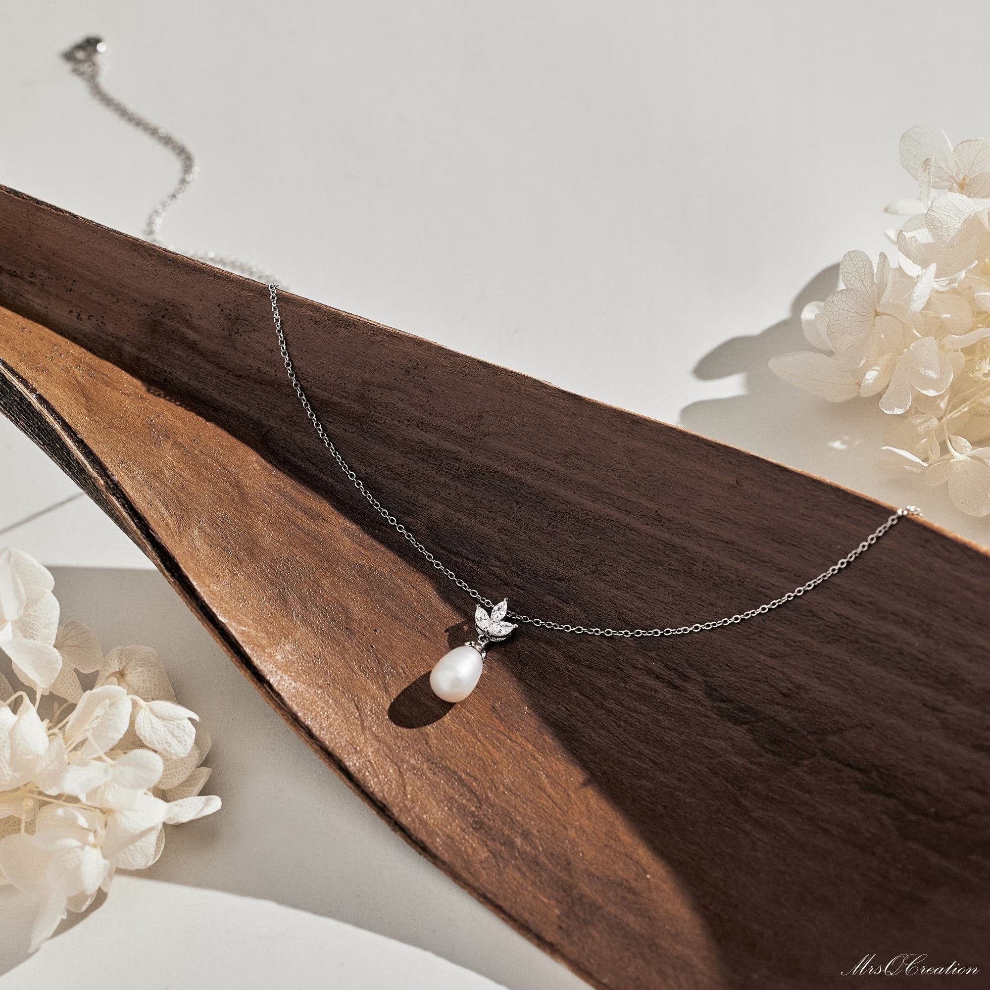 Eternal Pearl &amp; Diamond Necklace – A Whisper of Elegance for Life’s Most Beautiful Moments