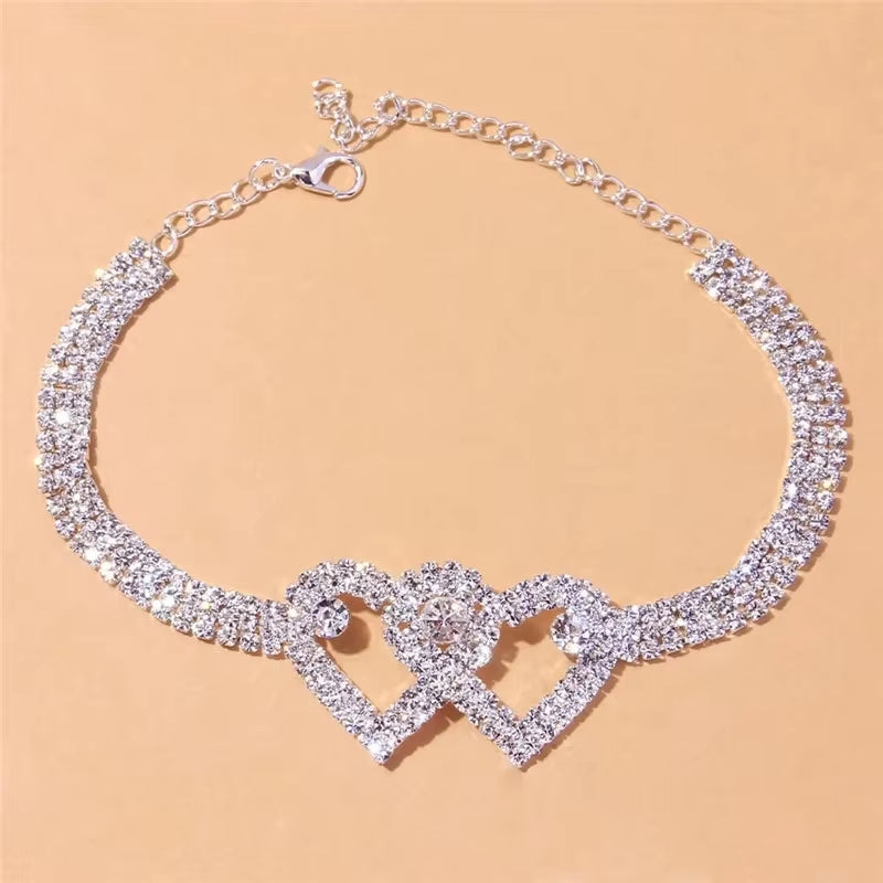 LumiGleam Silver Zirconia Anklet