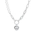 Necklace heart-shaped pearl collarbone necklace women&