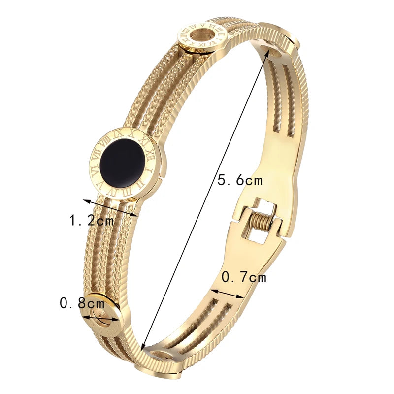 Timeless Edge Roman Gear Bangle