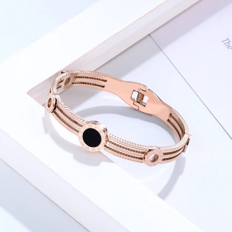 Timeless Edge Roman Gear Bangle