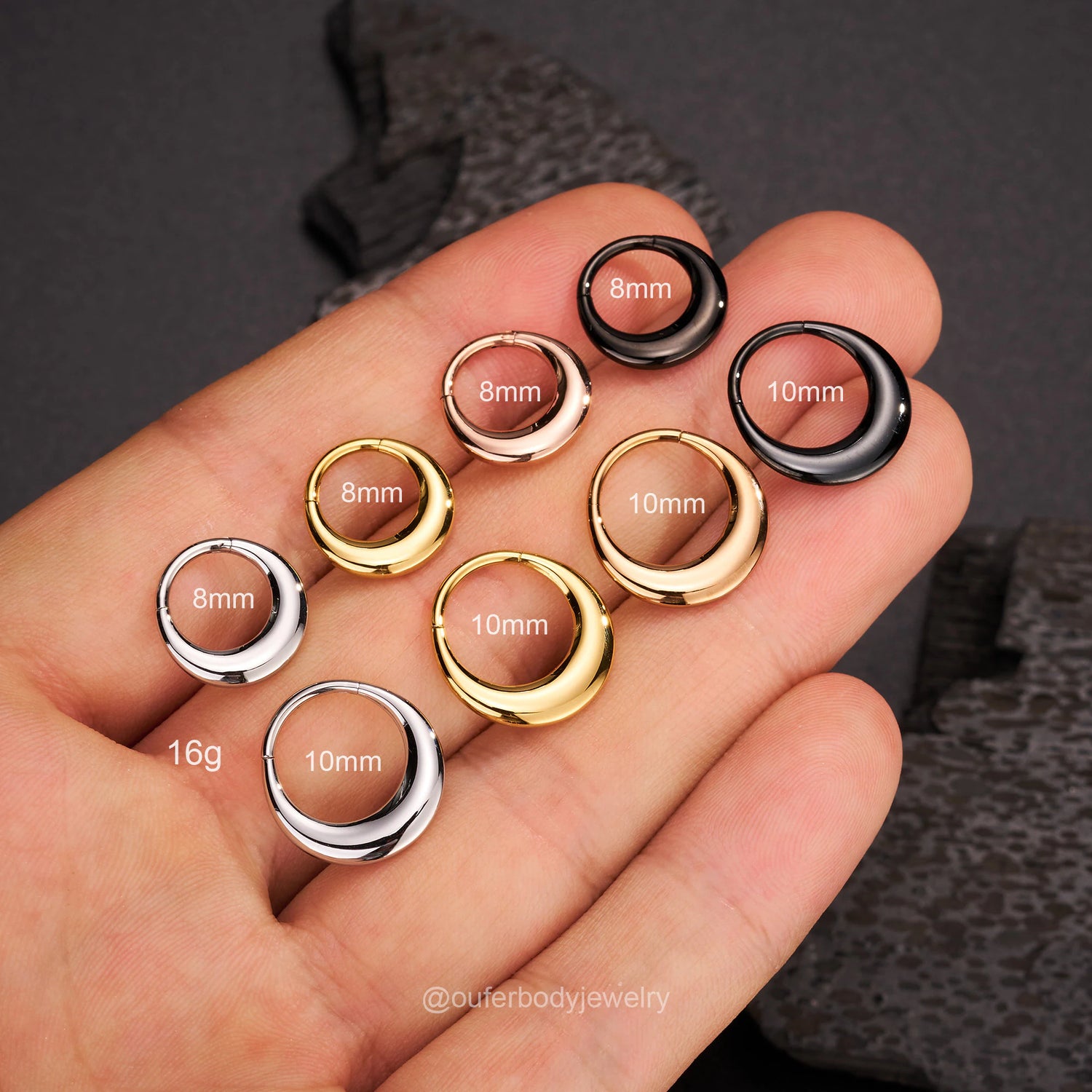 Lunar Bold Septum Clicker – Sculpted Shine for Unapologetic Style