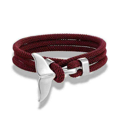 TideBond Ocean-Inspired Whale Tail &amp; Anchor Bracelet