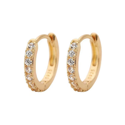 Lumière Mini Crystal Hoops Sleek Shine in a Subtle Spark