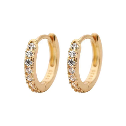 Lumière Mini Crystal Hoops Sleek Shine in a Subtle Spark