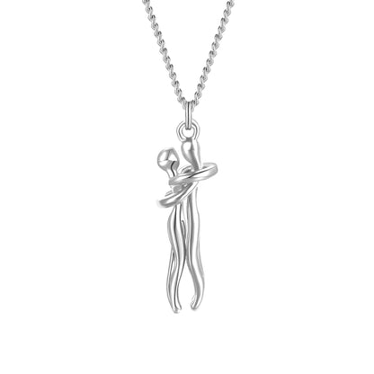 Embrace Forever Hugging Couple Necklace