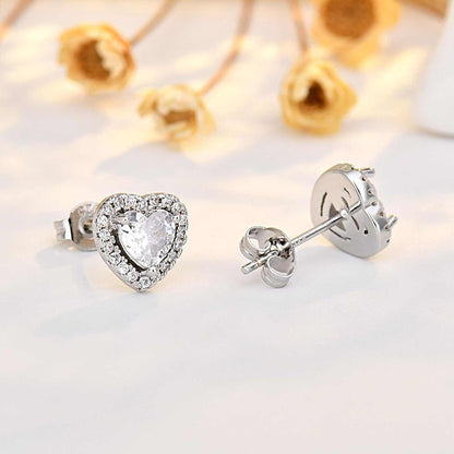 Birthstone Stud Earrings for Women Sterling Silver Dainty Earrings Crystal Zirconia Stud Earrings Birthday Christmas Valentine&