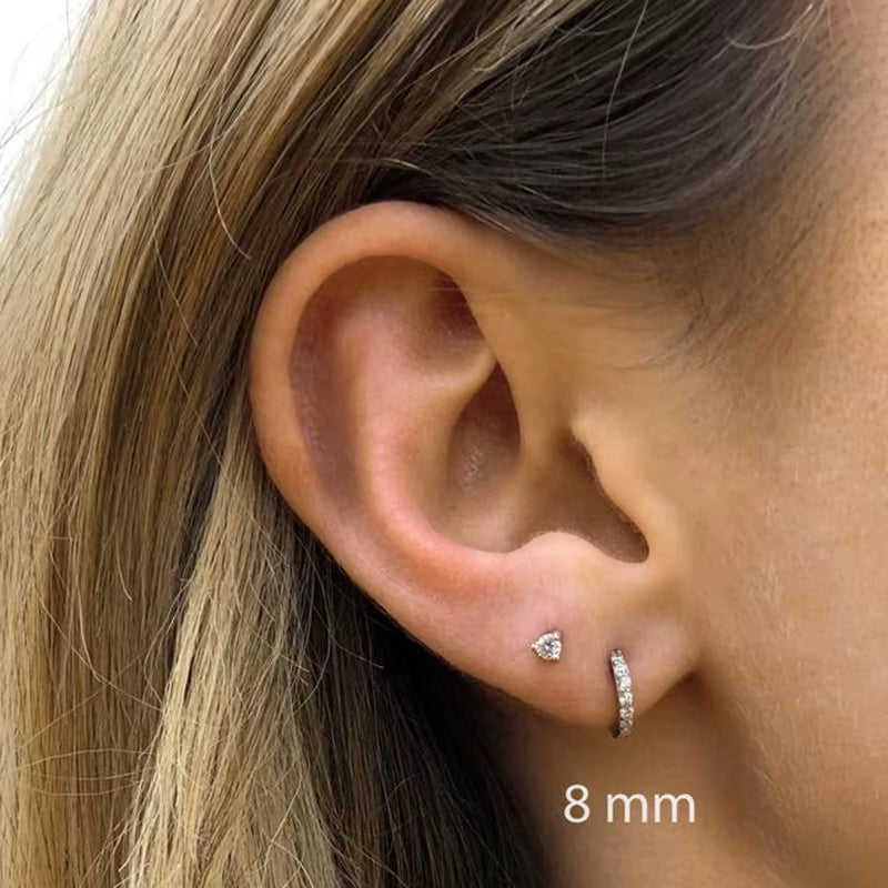 Lumière Mini Crystal Hoops Sleek Shine in a Subtle Spark
