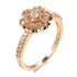 Hot 585 Rose Gold Rings Fashion Rose Flower Natural Zircon Ring for Women Crystal Gift Daily Fine Vintage Wedding Jewelry