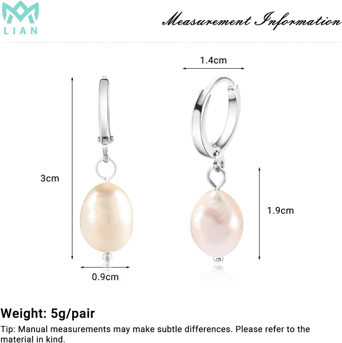18K Gold Plated Hoop Earrings Freshwater Pearl Huggie Earrings Chunky Hoops Drop Dangle Earrings for Women Dainty Jewelry Gifts
