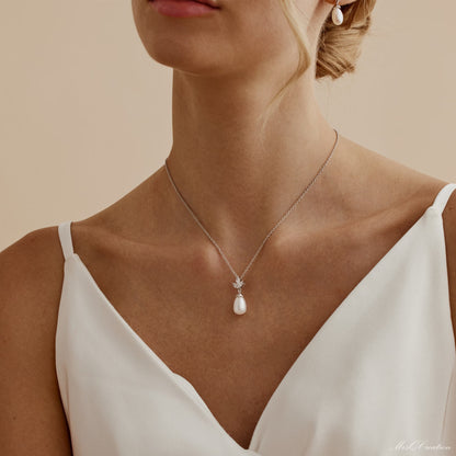 Eternal Pearl &amp; Diamond Necklace – A Whisper of Elegance for Life’s Most Beautiful Moments