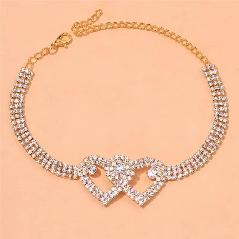 LumiGleam Silver Zirconia Anklet