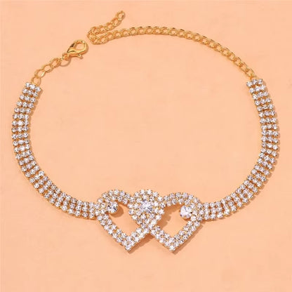 LumiGleam Silver Zirconia Anklet