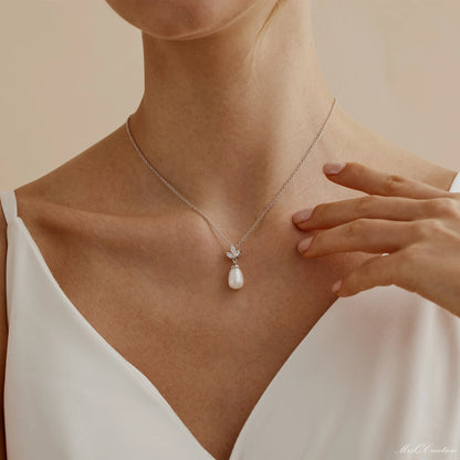 Eternal Pearl &amp; Diamond Necklace – A Whisper of Elegance for Life’s Most Beautiful Moments
