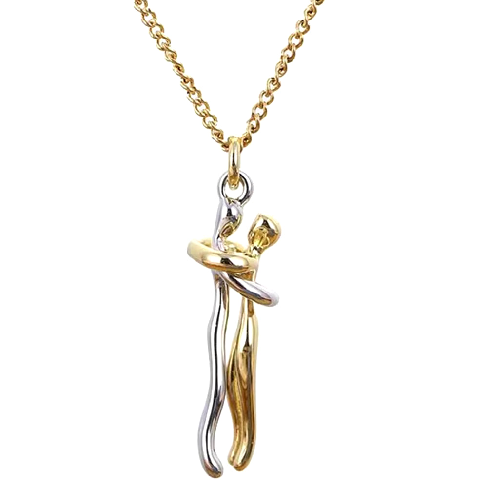 Embrace Forever Hugging Couple Necklace