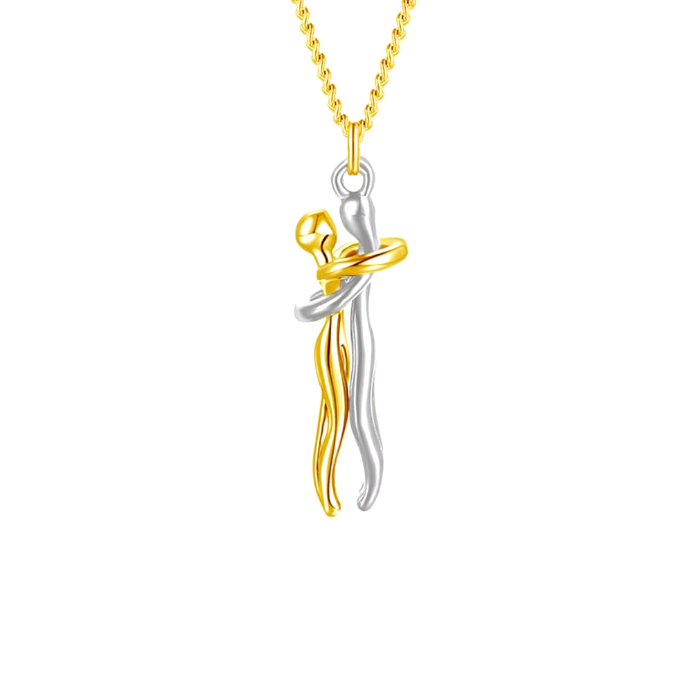 Embrace Forever Hugging Couple Necklace