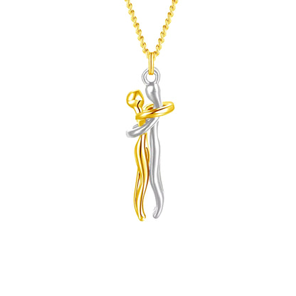 Embrace Forever Hugging Couple Necklace