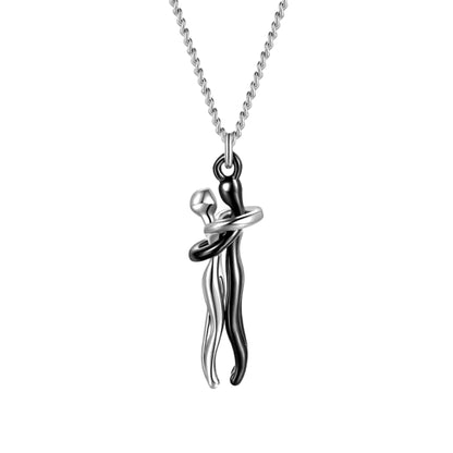 Embrace Forever Hugging Couple Necklace