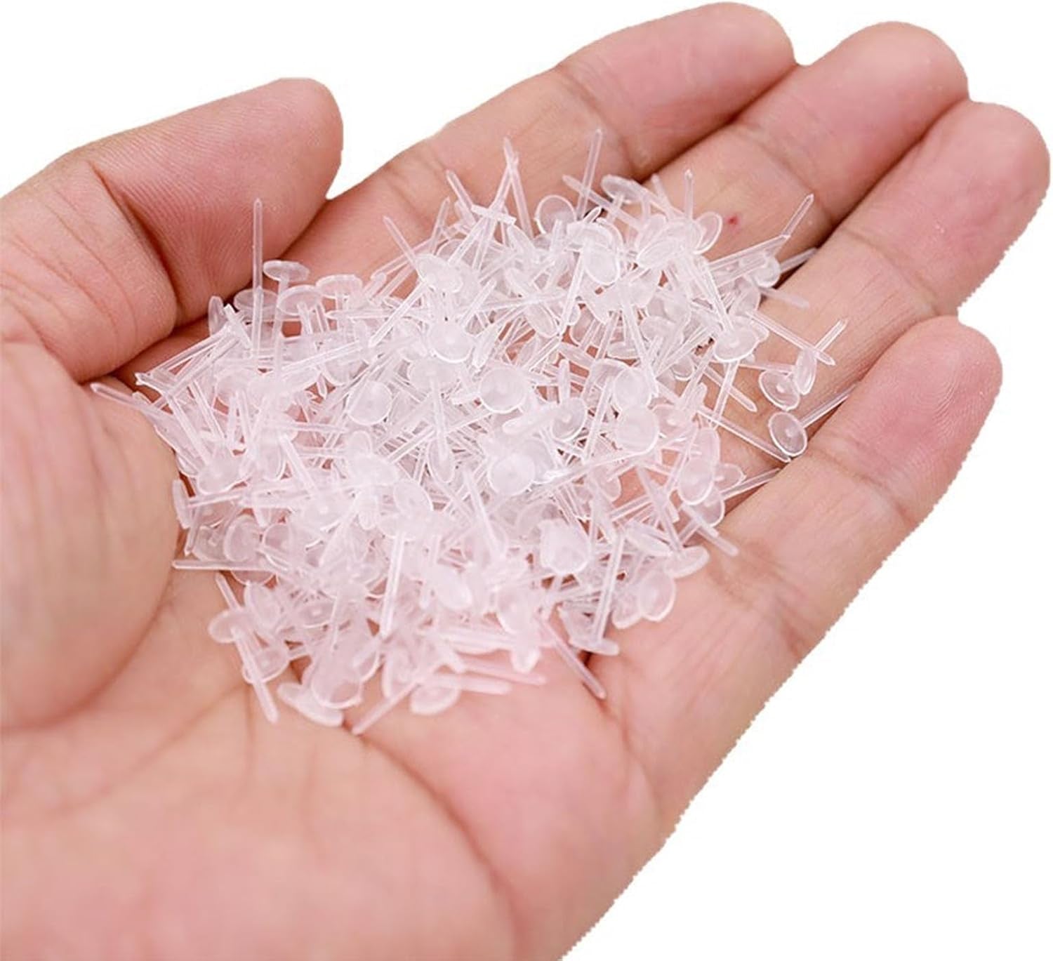 5Mm Clear Plastic Earrings, 100 Pieces, Clear Silicone Rubber Earring Backs, Sports, DIY
