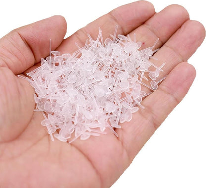 5Mm Clear Plastic Earrings, 100 Pieces, Clear Silicone Rubber Earring Backs, Sports, DIY
