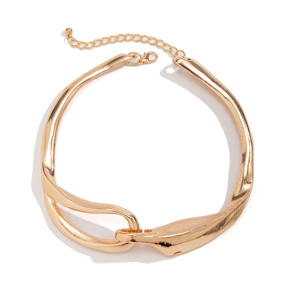 Rebel Luxe – Exaggerated Heavy Metal Thick Chain Choker Necklace